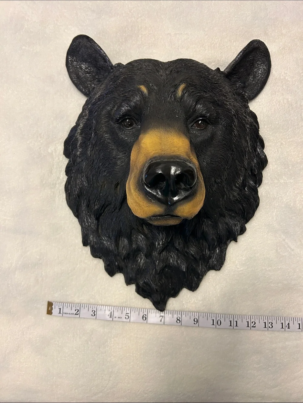 Black Bear Wall Mount Accent in Black and Tan